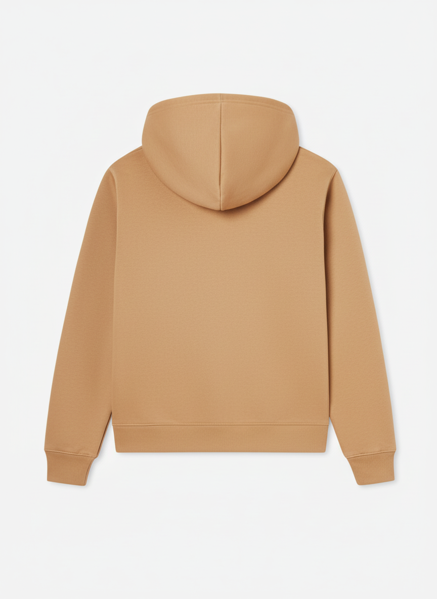 Camel Brown Plain Hoodie - Unisex