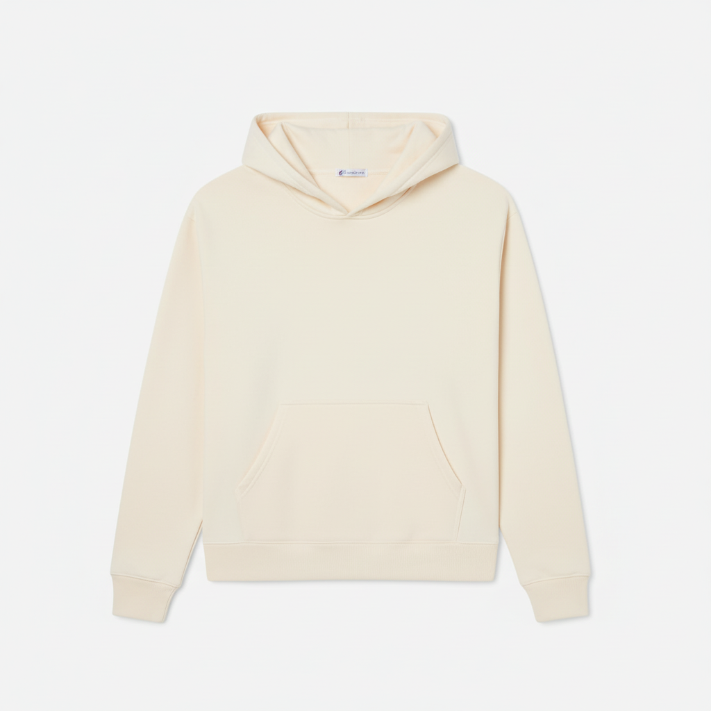 Ivory / Cream Plain Hoodie - Unisex