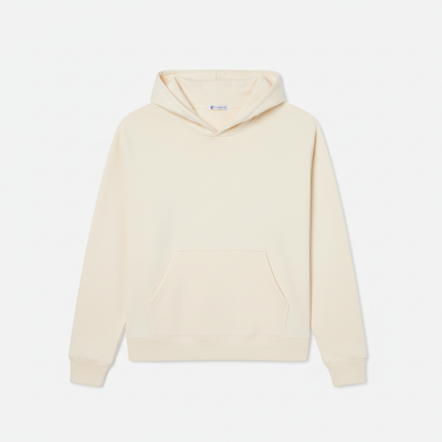 Ivory / Cream Plain Hoodie - Unisex