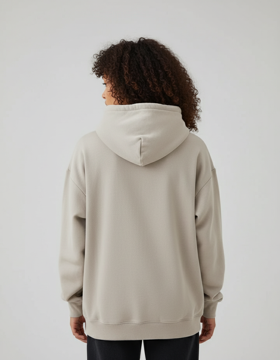 Oatmeal Heather Plain Hoodie - Unisex