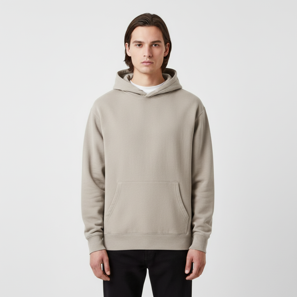 Oatmeal Heather Plain Hoodie - Unisex