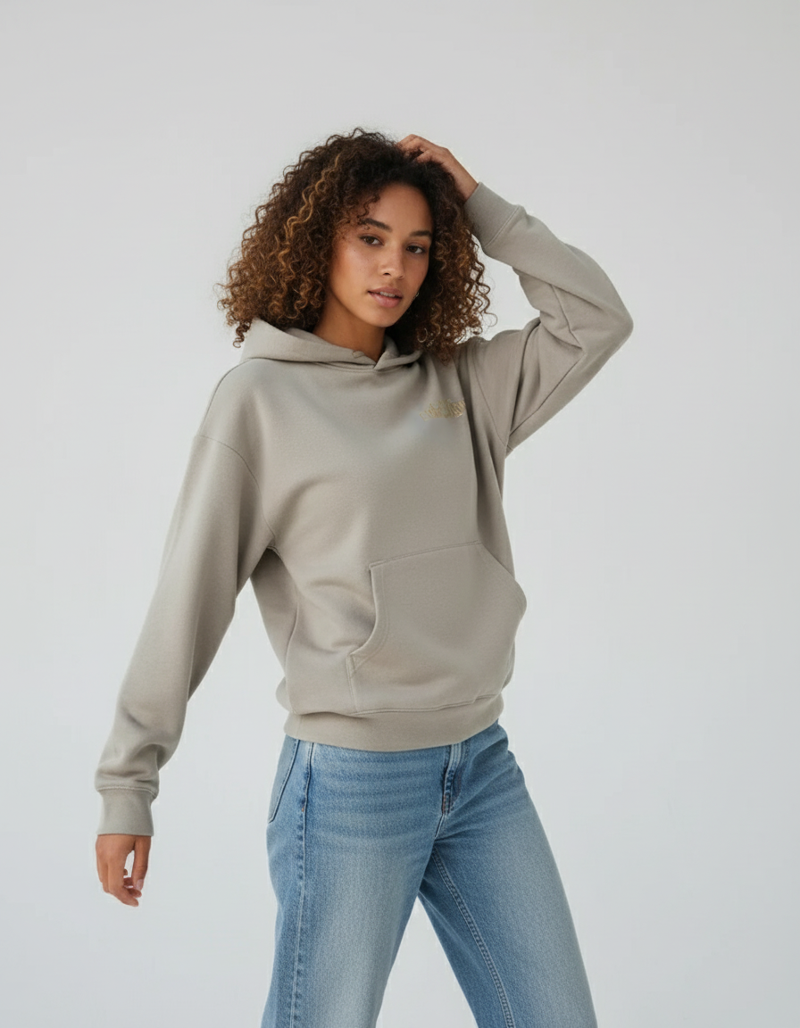 Oatmeal Heather Plain Hoodie - Unisex