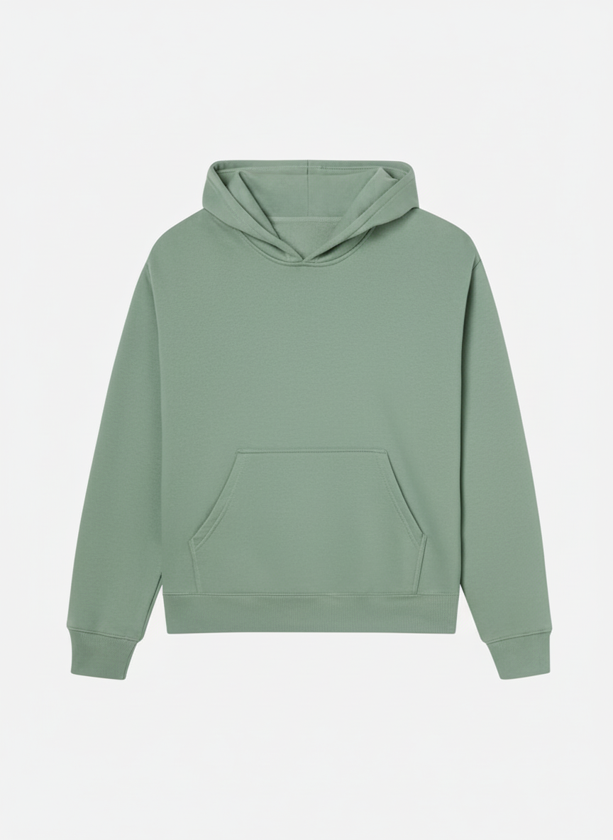Sage Green Plain Hoodie - Unisex