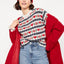 Loose Crew-Neck Wool-Blend Cropped Sweater